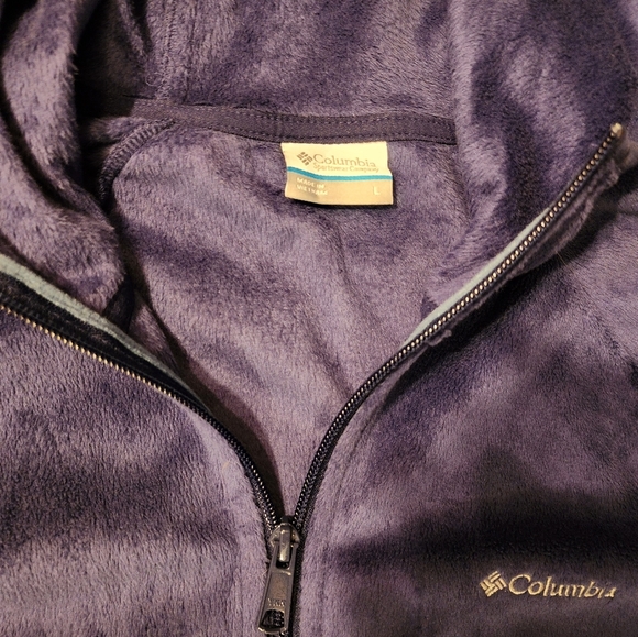 Columbia soft fleece zip jacket purple L - Picture 2 of 2
